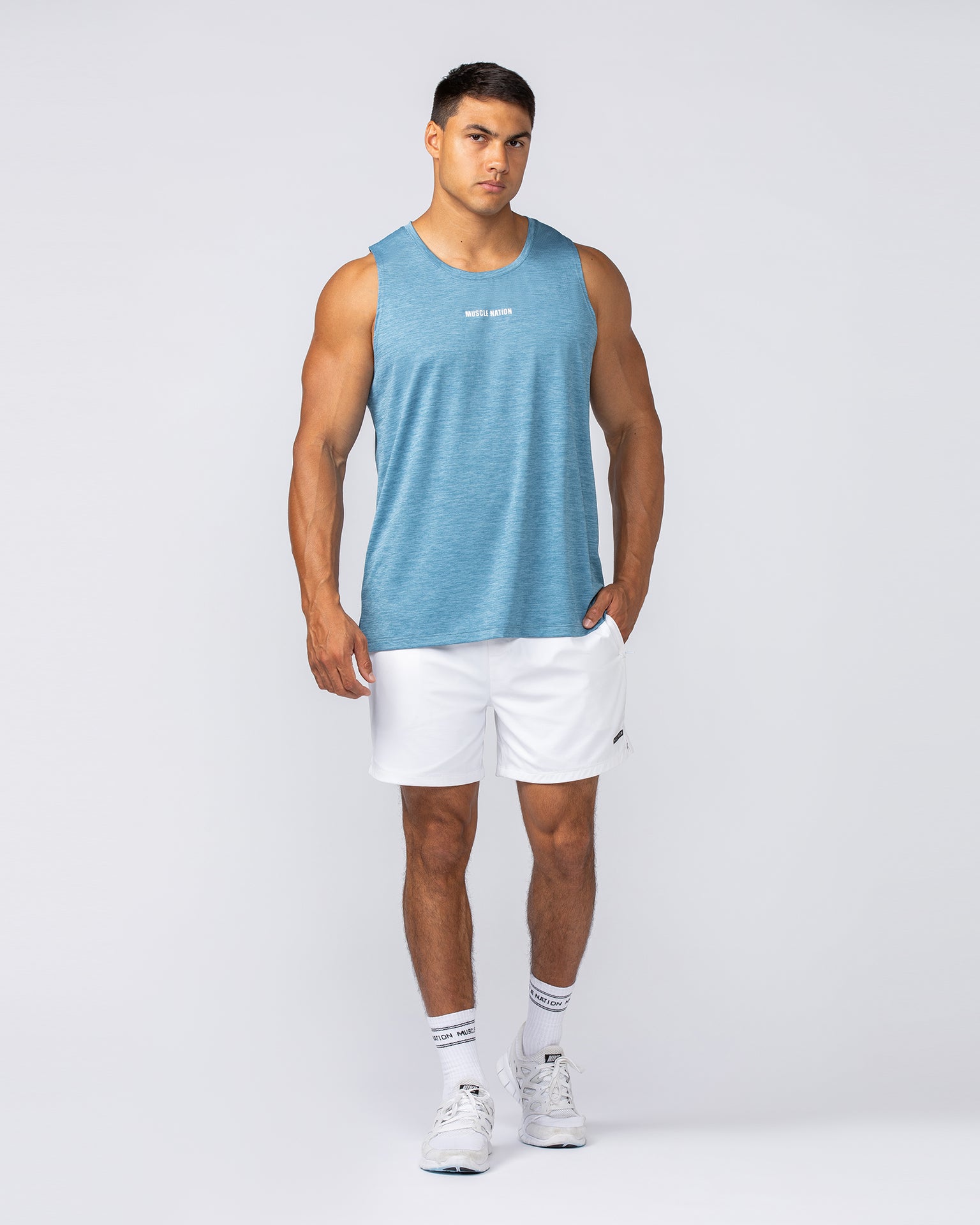 Aero Active Tank - Pale Thunder-Singlets & Tanks-S-092419PLTHNDR-S-MNAPPRL40132-6-Muscle Nation