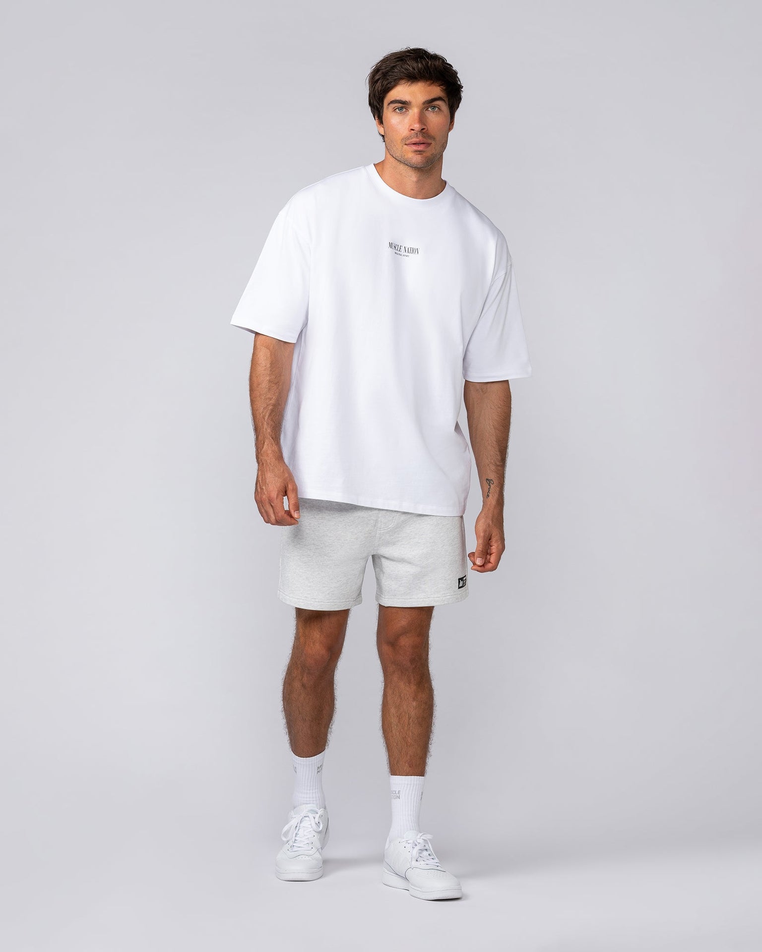 Weekender Oversized Tee - White-T-Shirts-XS-042505WHT-XS-MNAPPRL43314-5-Muscle Nation