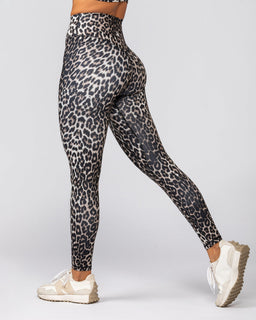 Zero Rise Everyday Ankle Length Leggings True Leopard Print - Muscle Nation women's leggings