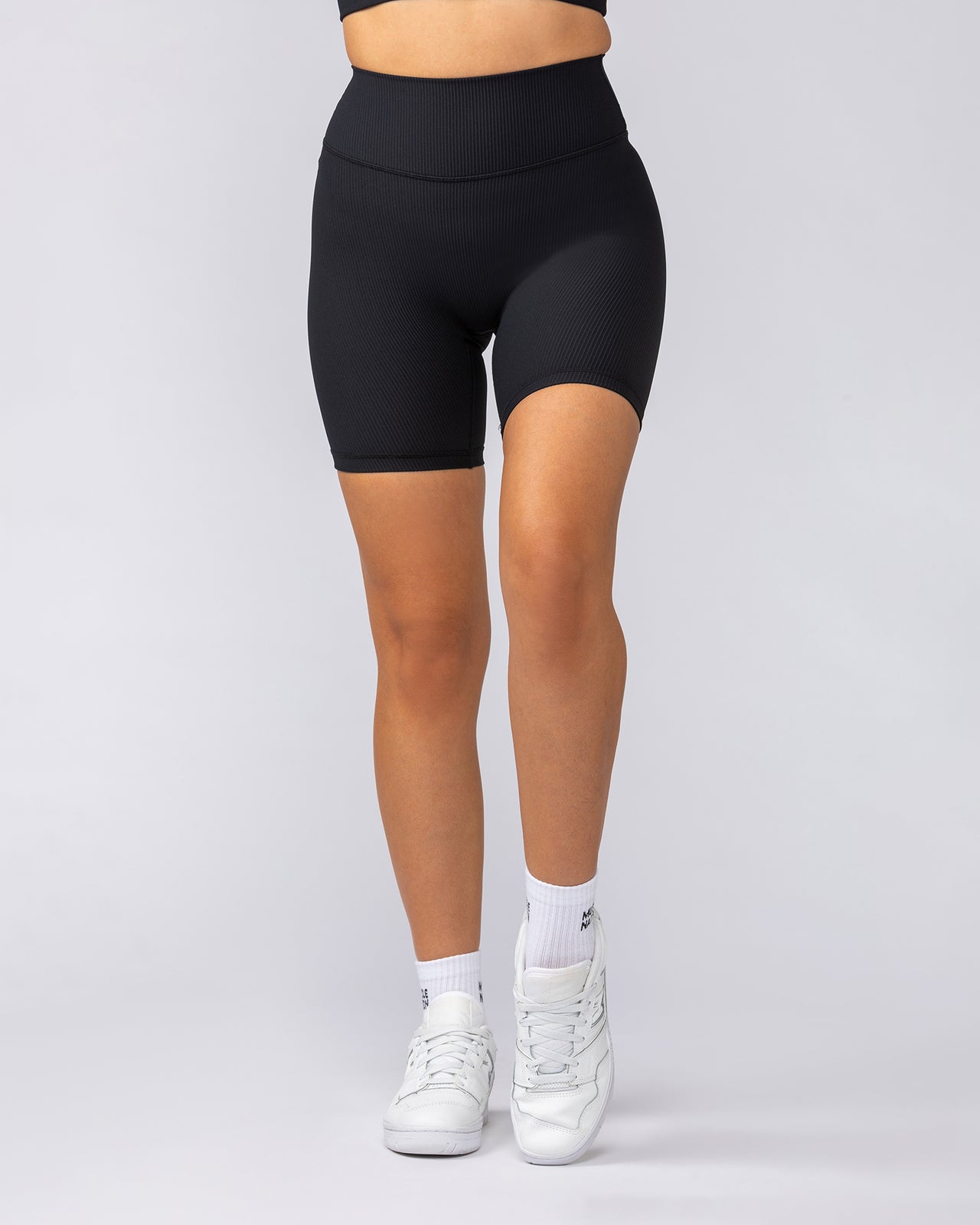Zero Rise Rib Bike Shorts - Black (Silicone Logo)-Shorts-XXS-042304BLK-XXS-MNAPPRL23321-3-Muscle Nation