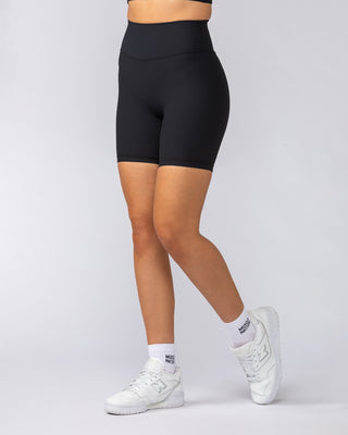 Zero Rise Rib Bike Shorts - Black (Silicone Logo)-Shorts-XXS-042304BLK-XXS-MNAPPRL23321-2-Muscle Nation