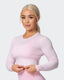 MN Everyday Cropped Long Sleeve Top - Rose Quartz