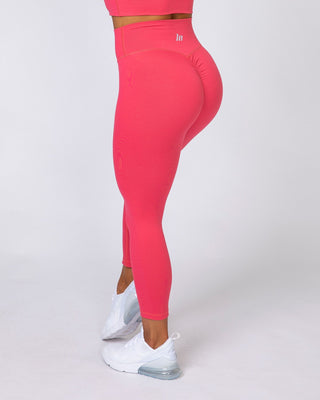 Signature Scrunch 7/8 Leggings - Watermelon-Leggings-XXS-MNAPPRL7742-MNAPPRL7742-1-Muscle Nation