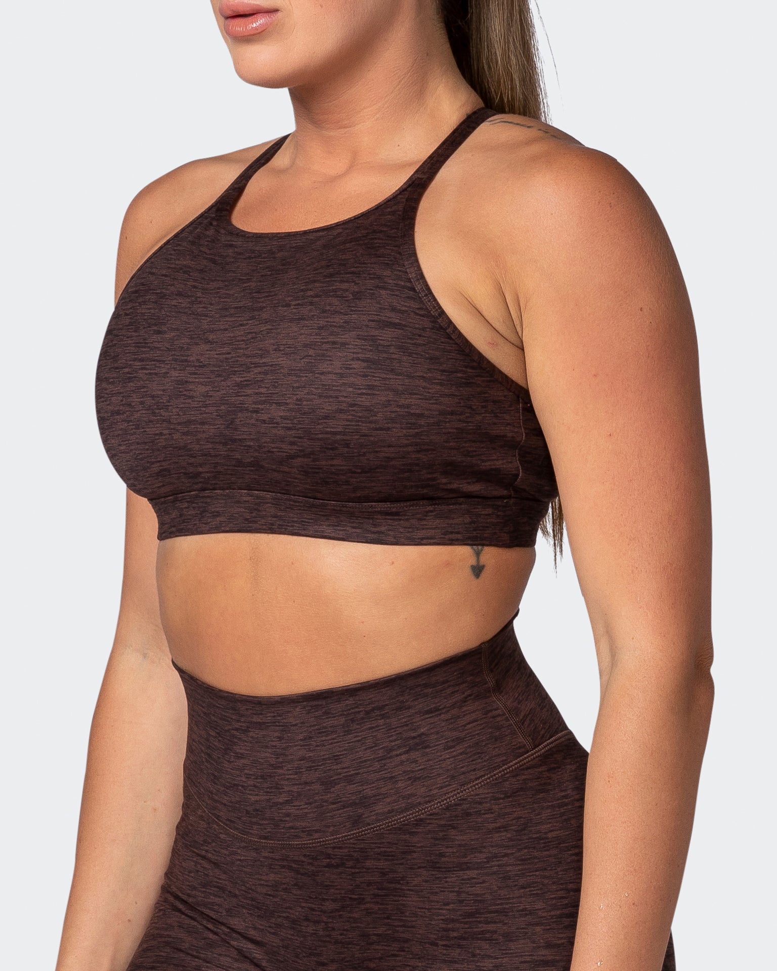 Aim High Bra - Coffee Marl-Sports Bras-XS-112217COFEMAR-XS-MNAPPRL19019-3-Muscle Nation
