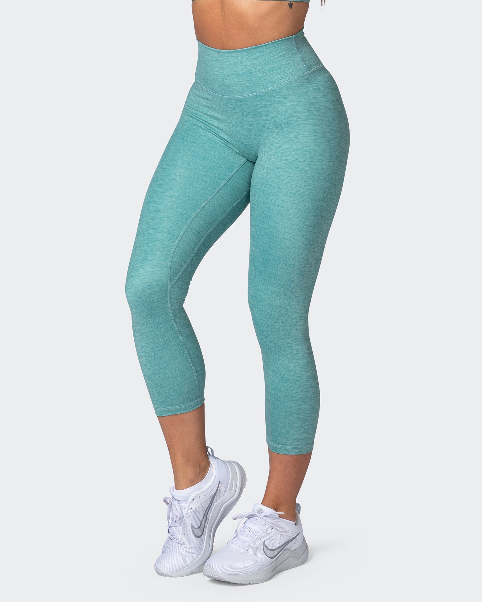 Zero Rise Everyday 7/8 Leggings - Dusty Jade Marl-Leggings-XXS-112228DUSJDMAR-XXS-MNAPPRL19279-3-Muscle Nation