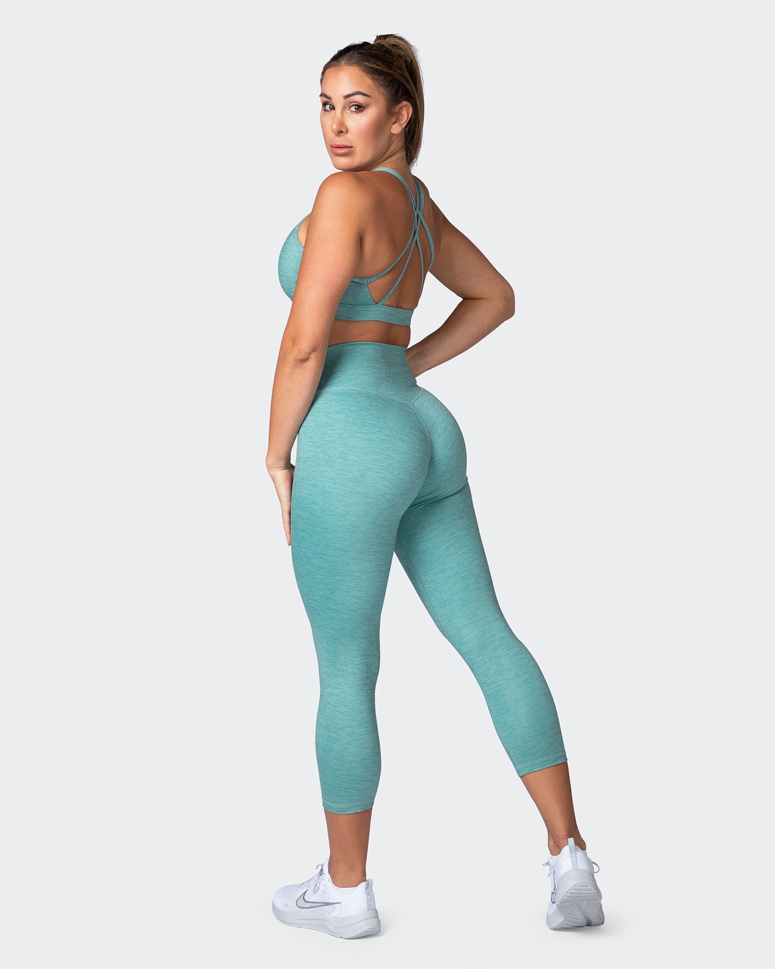 Zero Rise Everyday 7/8 Leggings - Dusty Jade Marl-Leggings-XXS-112228DUSJDMAR-XXS-MNAPPRL19279-7-Muscle Nation