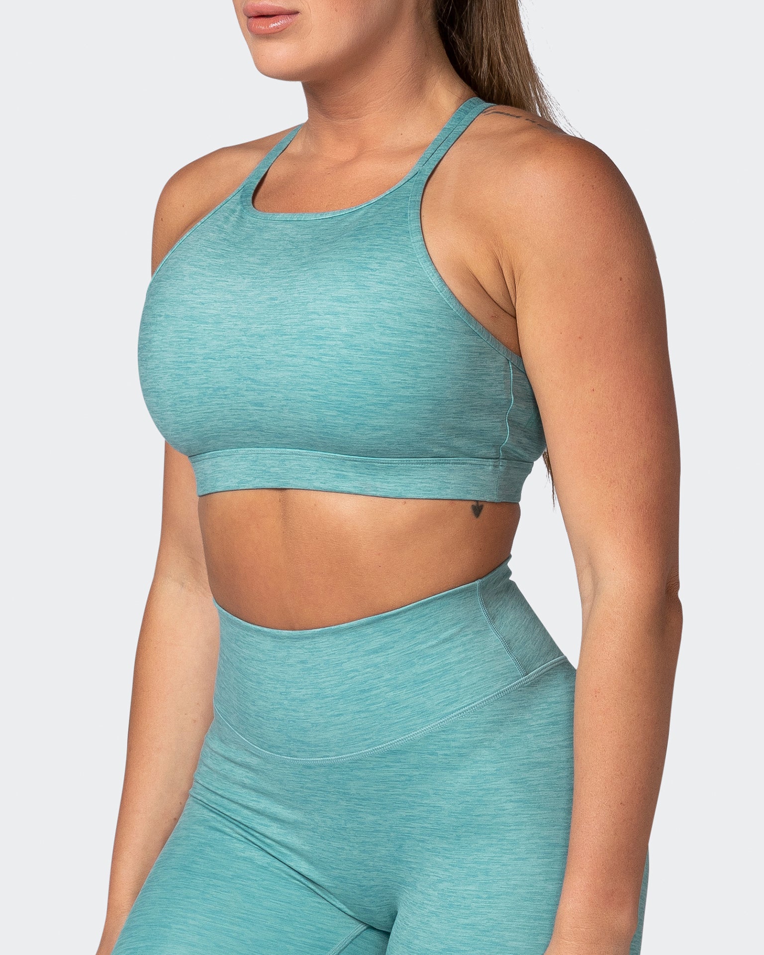 Aim High Bra - Dusty Jade Marl-Sports Bras-XS-112217DUSJDMAR-XS-MNAPPRL19003-3-Muscle Nation