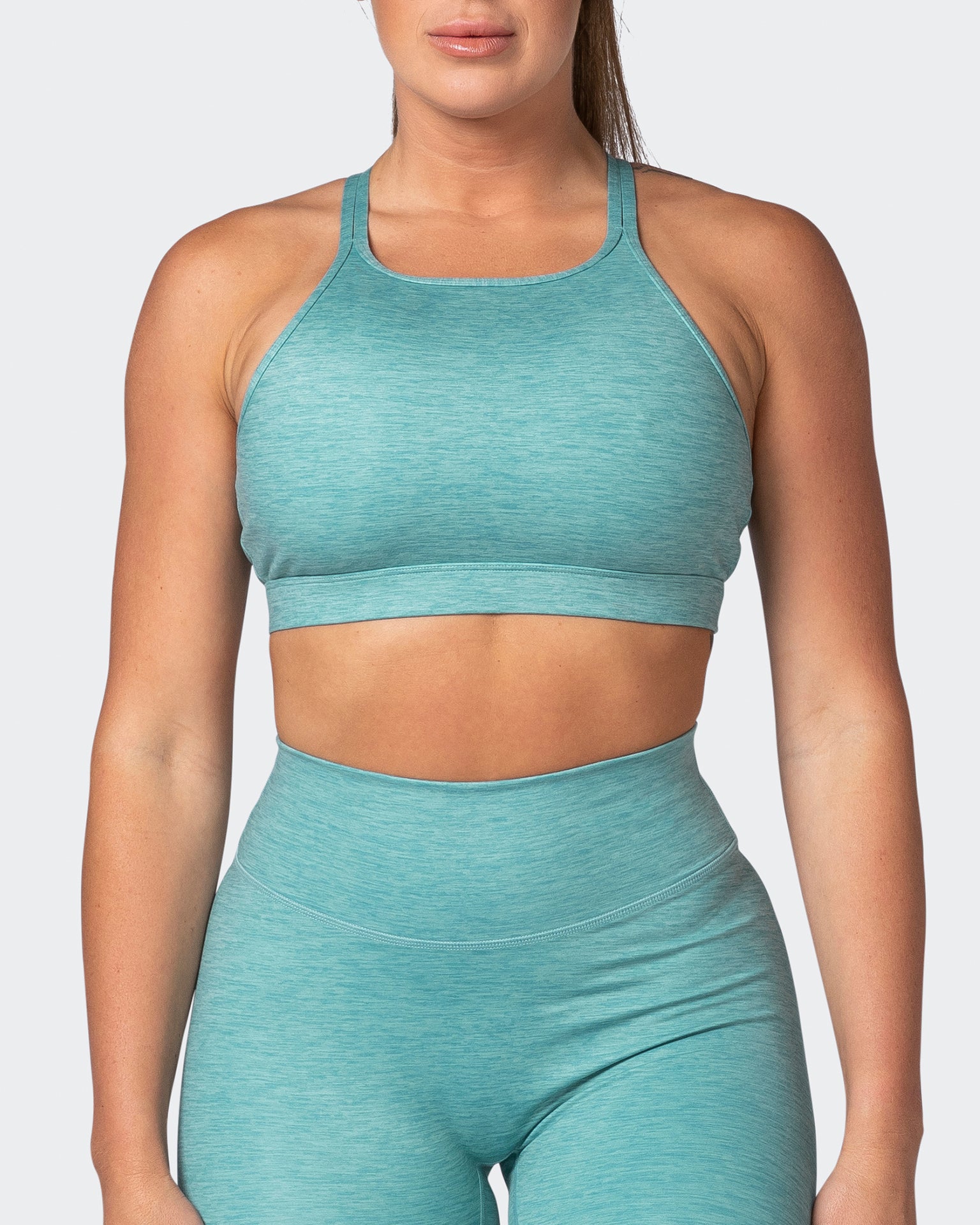 Aim High Bra - Dusty Jade Marl-Sports Bras-XS-112217DUSJDMAR-XS-MNAPPRL19003-2-Muscle Nation