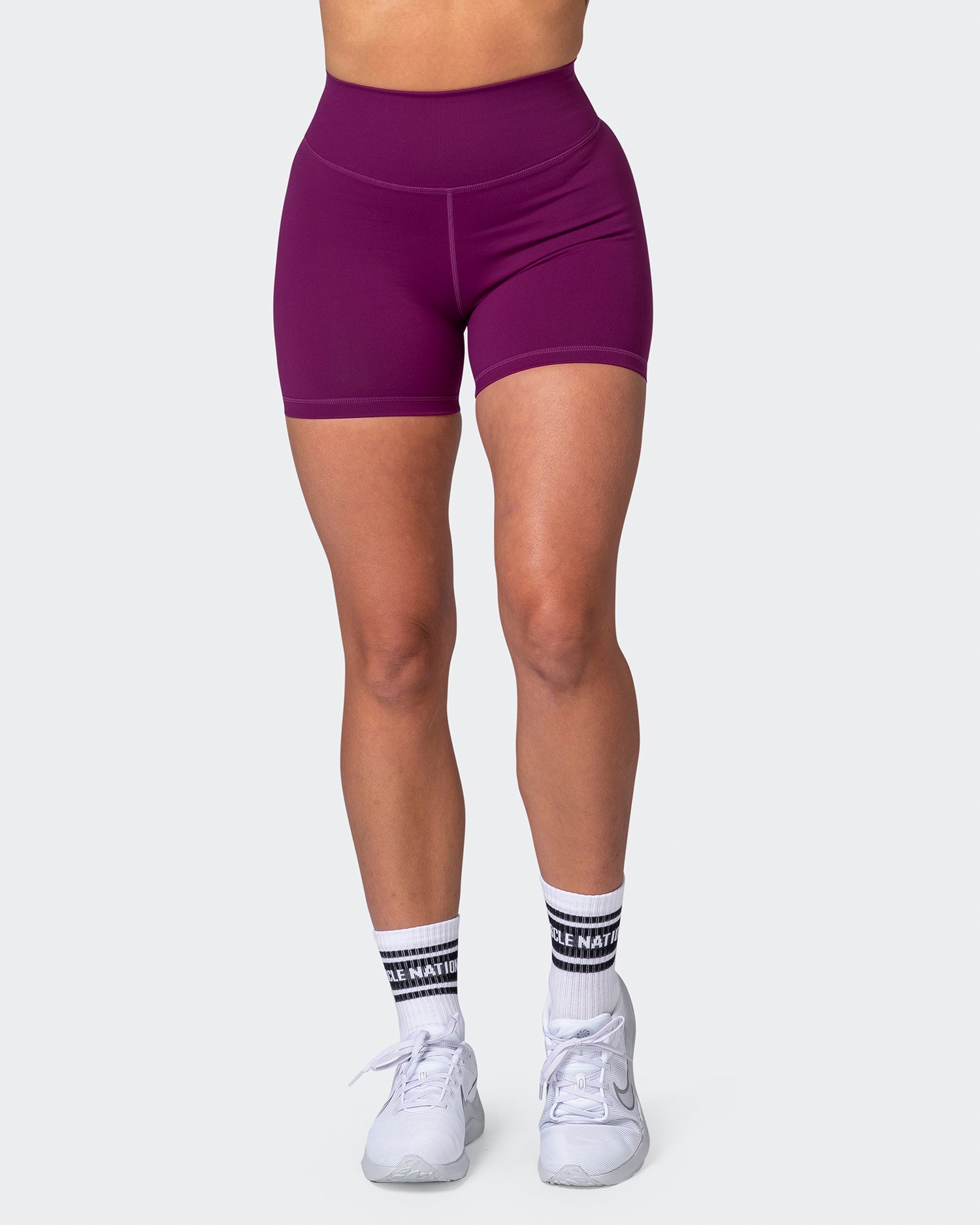 Signature Scrunch Midway Shorts - Huckleberry