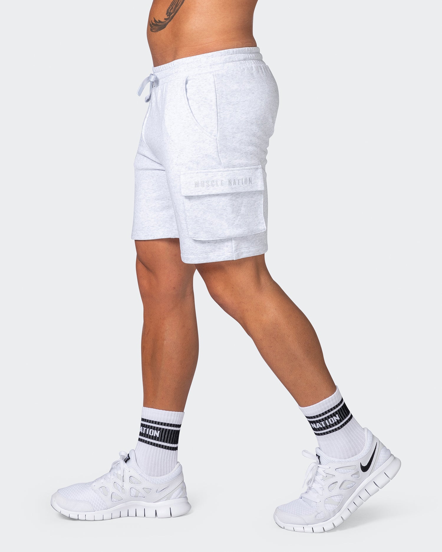Cargo Shorts - White Marl