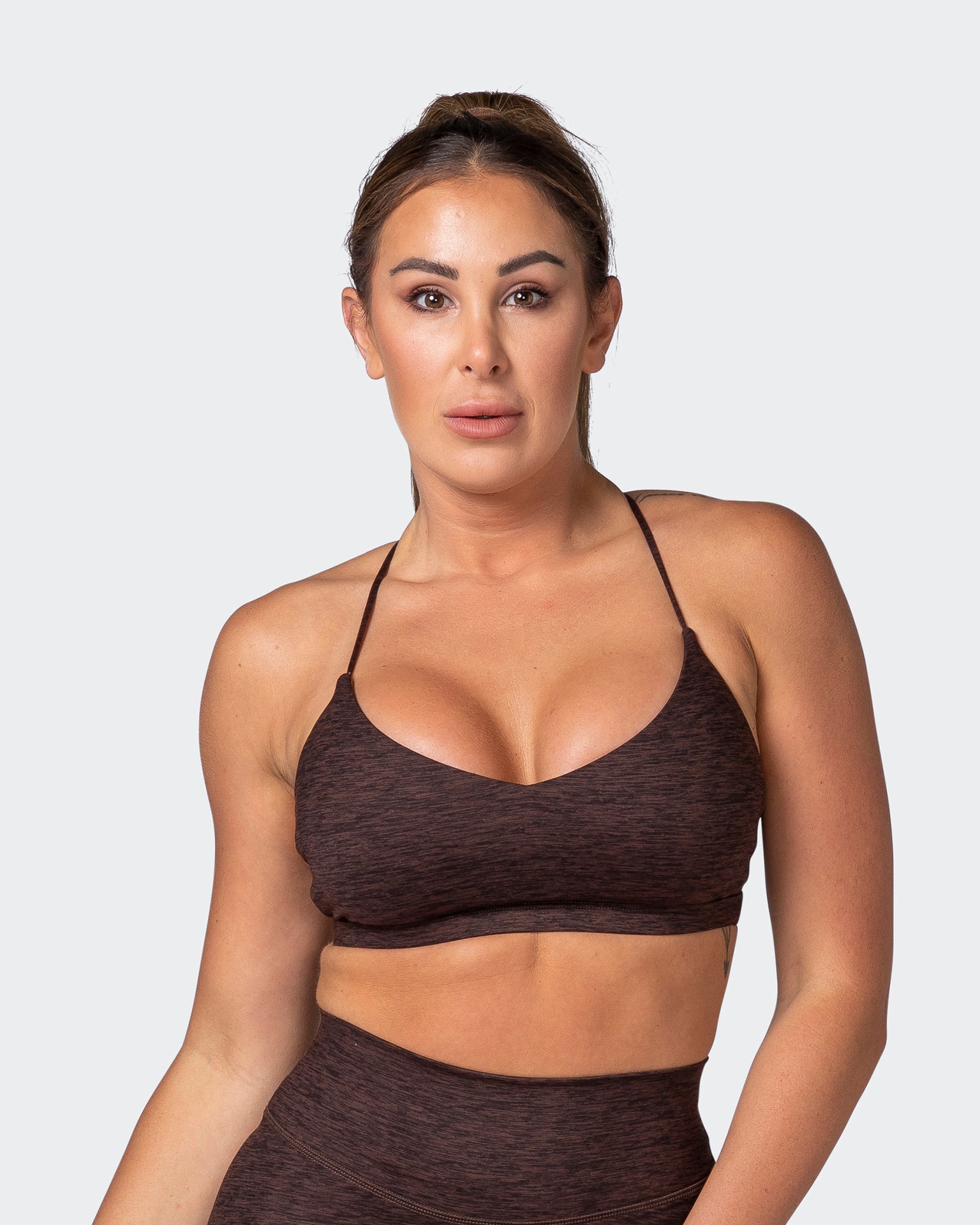 Sun Kissed Bralette - Coffee Marl-Bralettes-XS-112215COFEMAR-XS-MNAPPRL18913-1-Muscle Nation