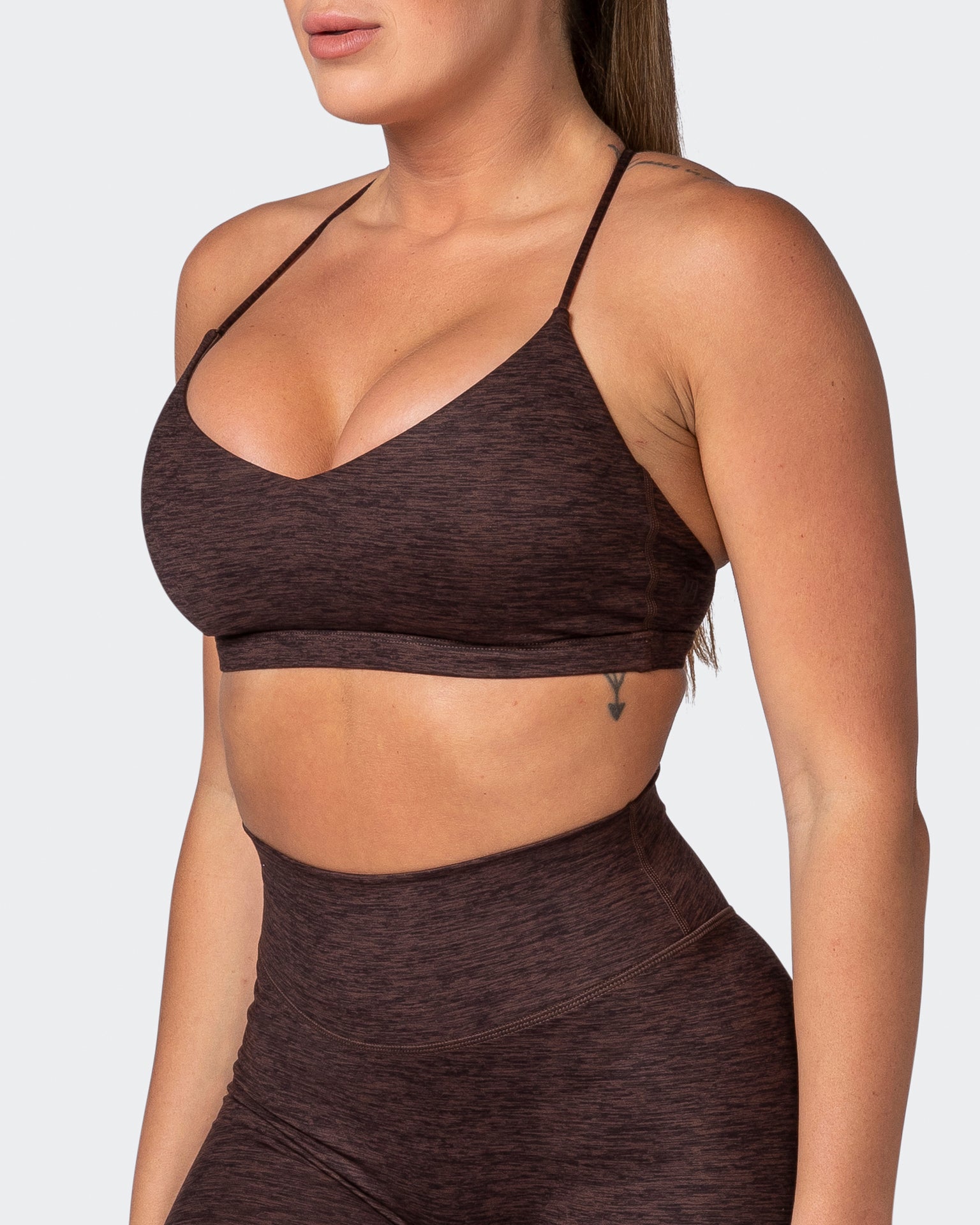Sun Kissed Bralette - Coffee Marl-Bralettes-XS-112215COFEMAR-XS-MNAPPRL18913-3-Muscle Nation