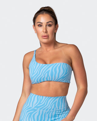 Movement One Shoulder Bralette - Alaska Zebra Print-Bralettes-XS-112243ASKZEBPR-XS-MNAPPRL19909-1-Muscle Nation