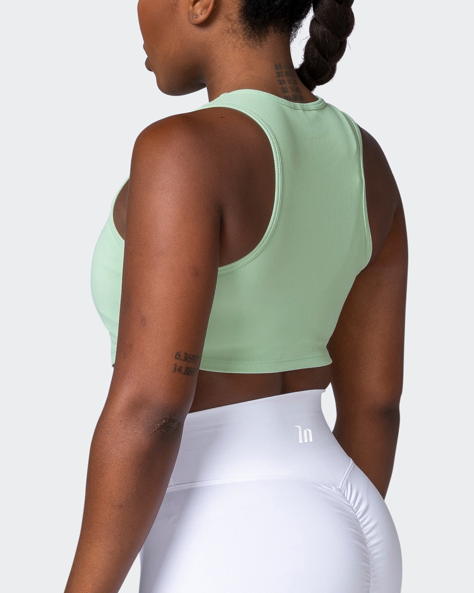 Off Duty Rib Cropped Tank - Pastel Green-Singlets & Tanks-XXS-112230PASTGRN-XXS-MNAPPRL19369-5-Muscle Nation