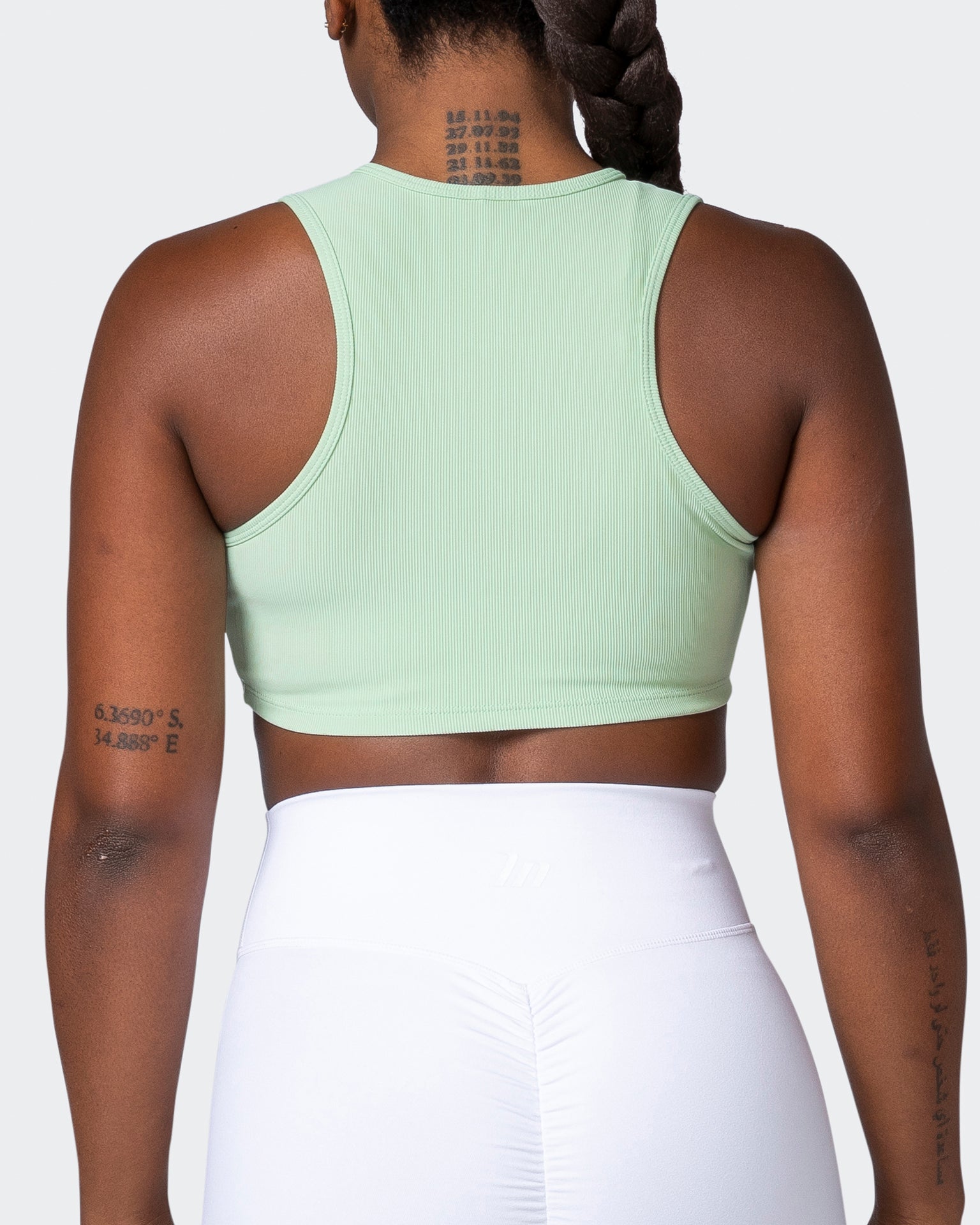 Off Duty Rib Cropped Tank - Pastel Green-Singlets & Tanks-XXS-112230PASTGRN-XXS-MNAPPRL19369-6-Muscle Nation