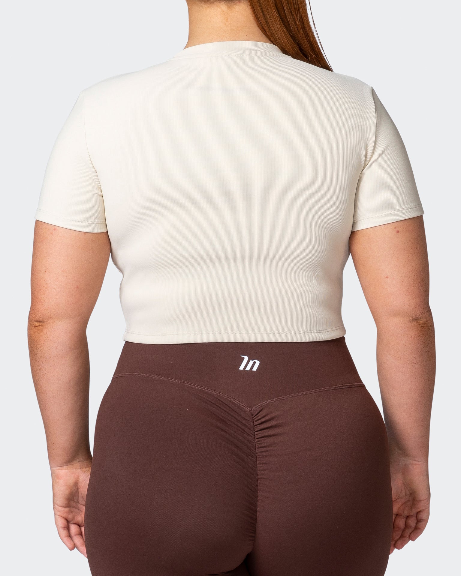 Off Duty Rib Cropped Tee - Cream-T-Shirts-XXS-112222CREAM-XXS-MNAPPRL19115-6-Muscle Nation