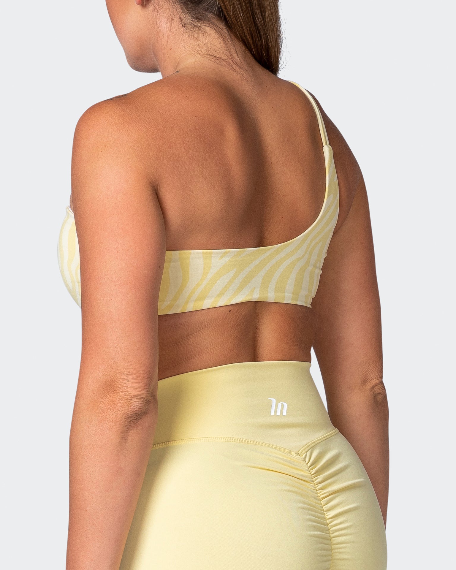 Movement One Shoulder Bralette - Lemon Zebra Print-Bralettes-XS-112243LMNZEBPR-XS-MNAPPRL19917-5-Muscle Nation