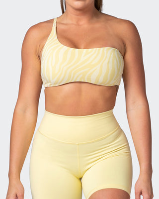 Movement One Shoulder Bralette - Lemon Zebra Print-Bralettes-XS-112243LMNZEBPR-XS-MNAPPRL19917-2-Muscle Nation