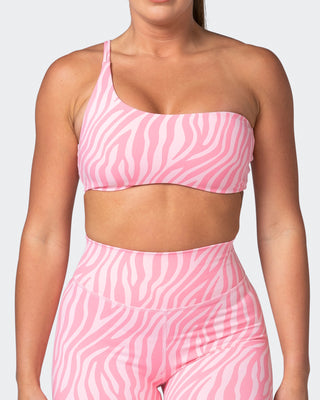 Movement One Shoulder Bralette - Strawberry Zebra Print-Bralettes-XS-112243STWZEBPR-XS-MNAPPRL19901-2-Muscle Nation
