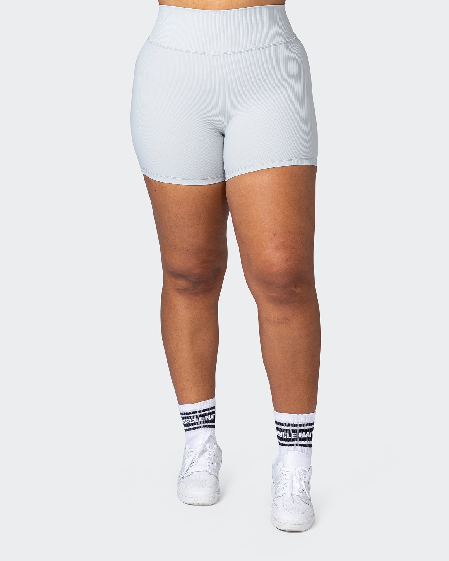 Zero Rise Rib Midway Shorts - Quiet Grey-Shorts-XXS-112266QUTGRY-XXS-MNAPPRL19557-6-Muscle Nation