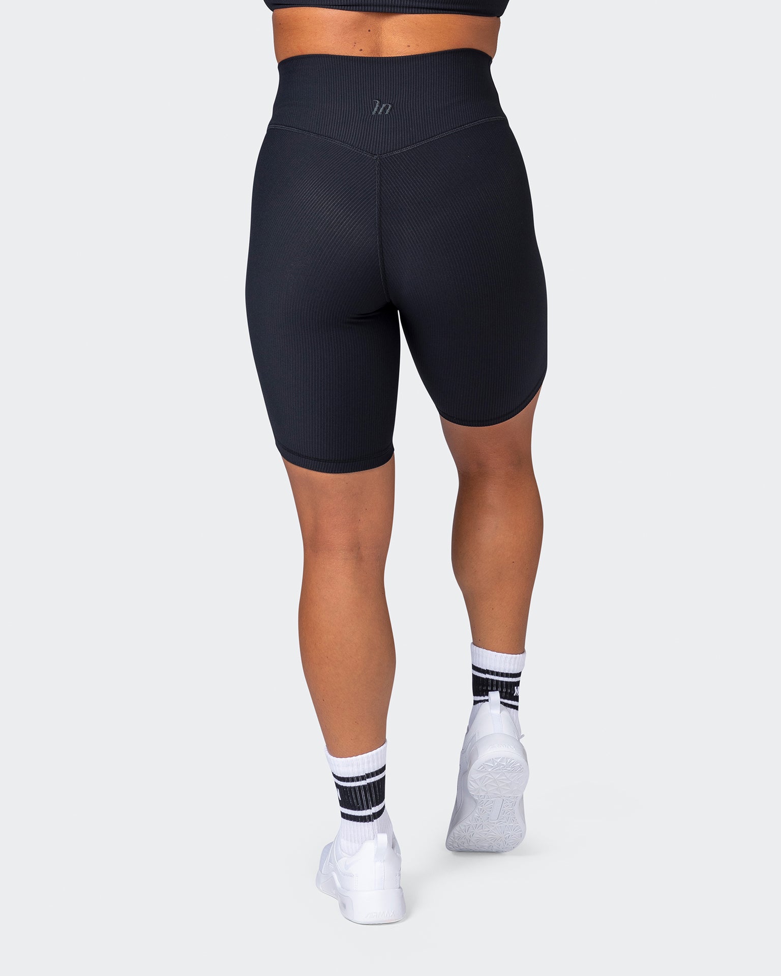 Zero Rise Rib Referee Length Shorts - Black-Shorts-XXS-112267BLK-XXS-MNAPPRL19575-6-Muscle Nation