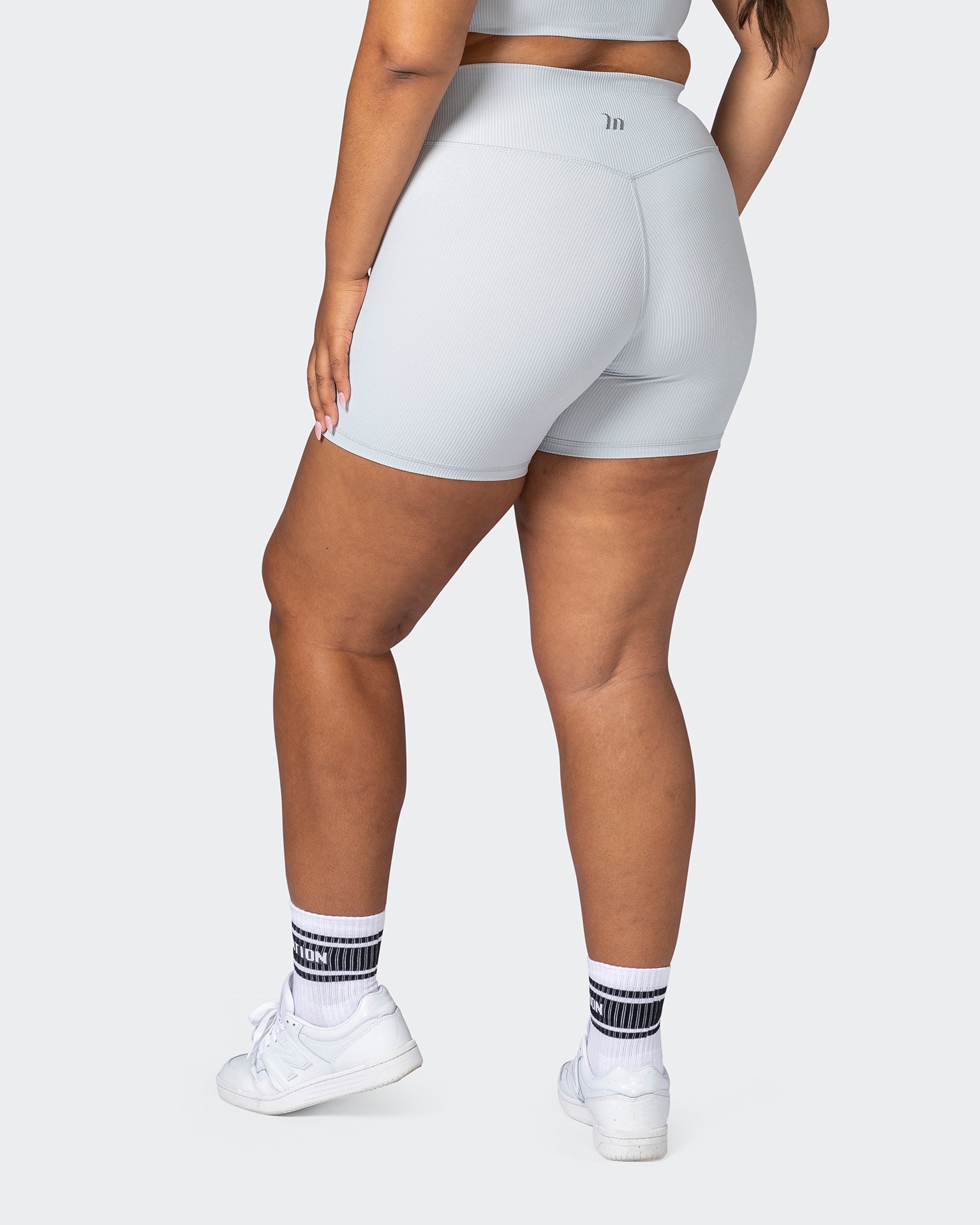 Zero Rise Rib Midway Shorts - Quiet Grey-Shorts-XXS-112266QUTGRY-XXS-MNAPPRL19557-5-Muscle Nation