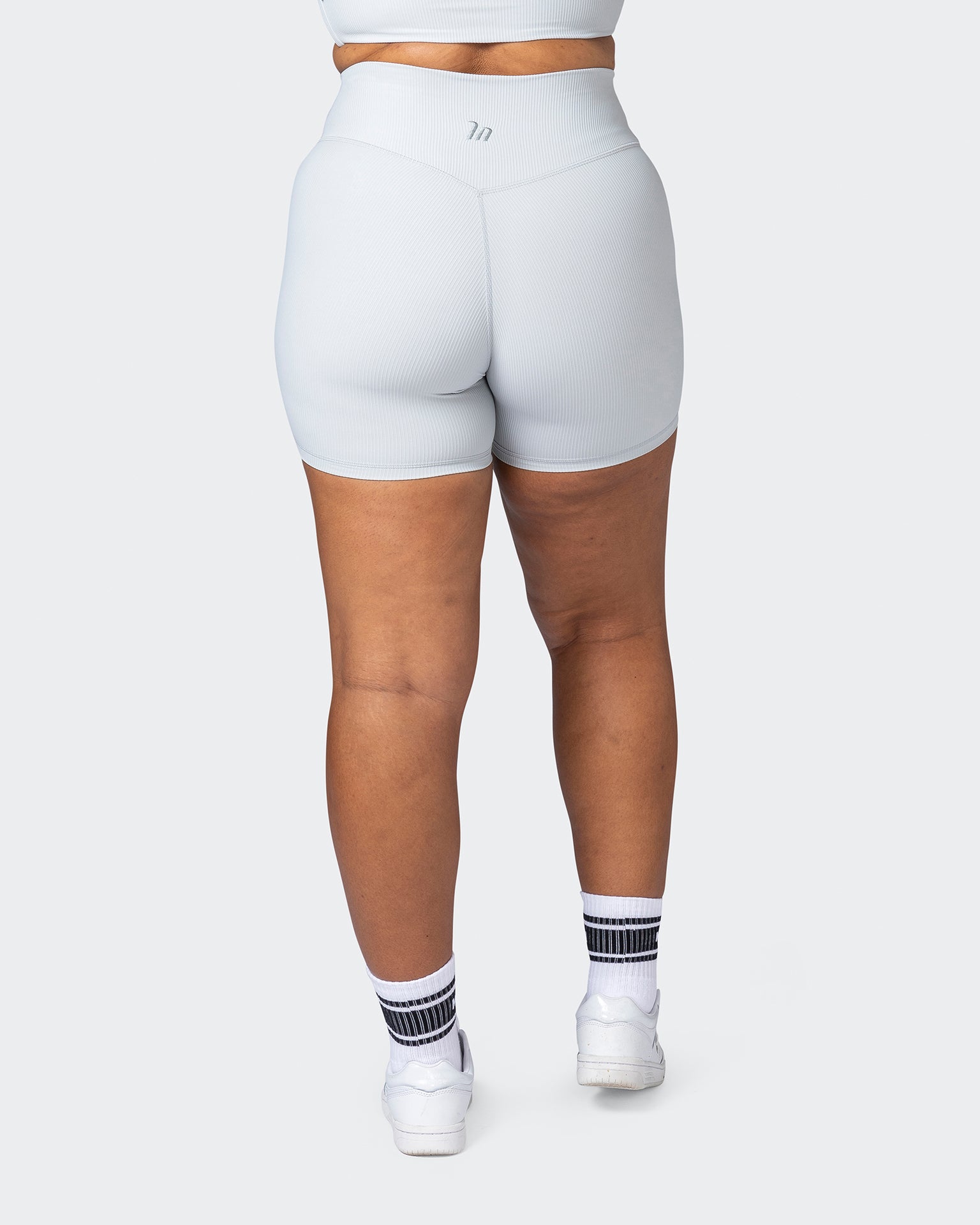 Zero Rise Rib Midway Shorts - Quiet Grey-Shorts-XXS-112266QUTGRY-XXS-MNAPPRL19557-3-Muscle Nation
