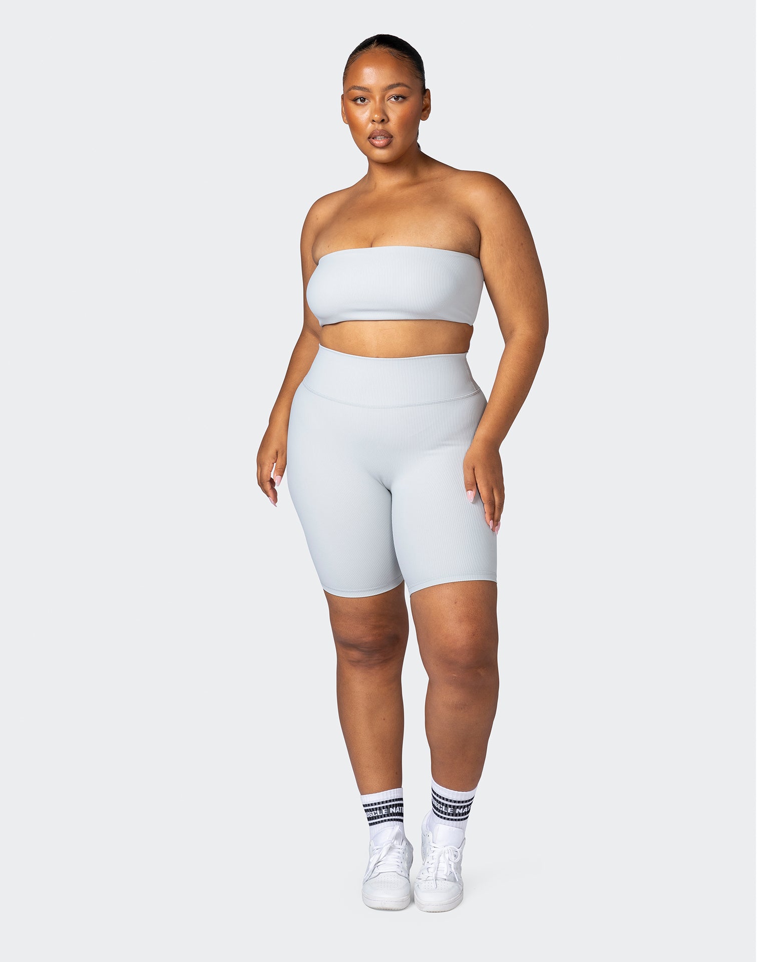 Zero Rise Rib Referee Length Shorts - Quiet Grey-Shorts-XXS-112267QUTGRY-XXS-MNAPPRL19602-7-Muscle Nation