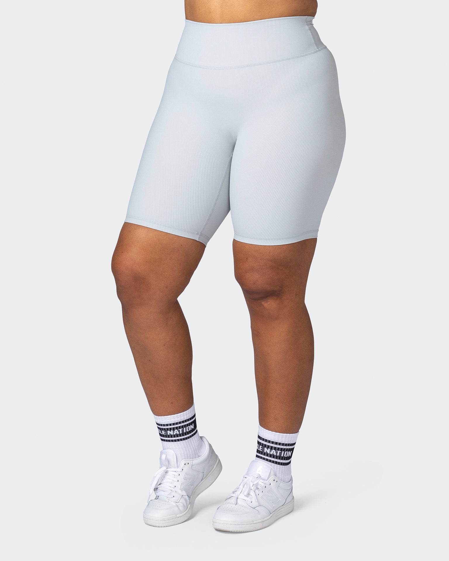 Zero Rise Rib Referee Length Shorts - Quiet Grey-Shorts-XXS-112267QUTGRY-XXS-MNAPPRL19602-3-Muscle Nation