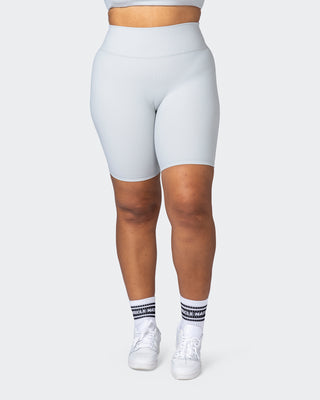 Zero Rise Rib Referee Length Shorts - Quiet Grey-Shorts-XXS-112267QUTGRY-XXS-MNAPPRL19602-2-Muscle Nation