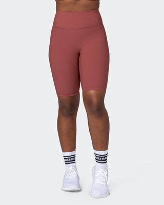 Zero Rise Rib Referee Length Shorts - Maple-Shorts-XXS-112267MAPLE-XXS-MNAPPRL19593-2-Muscle Nation