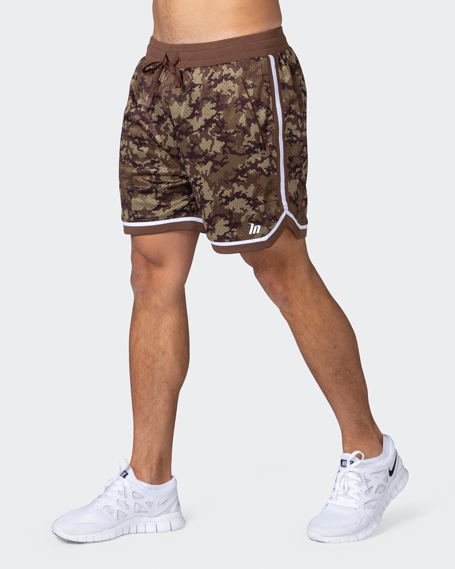 5" Basketball Shorts - Chestnut Camo Print