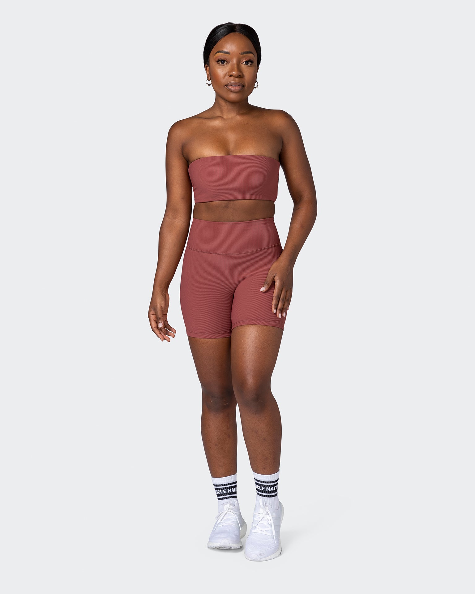 Zero Rise Rib Midway Shorts - Maple-Shorts-XXS-112266MAPLE-XXS-MNAPPRL19548-7-Muscle Nation