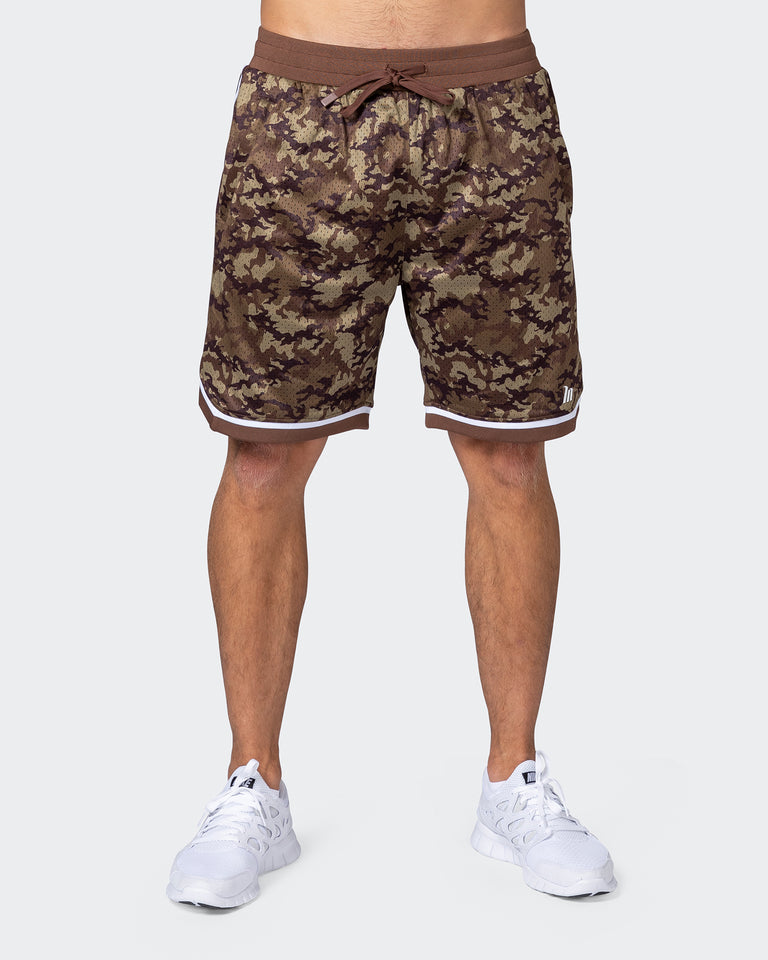 8" Basketball Shorts - Chestnut Camo Print
