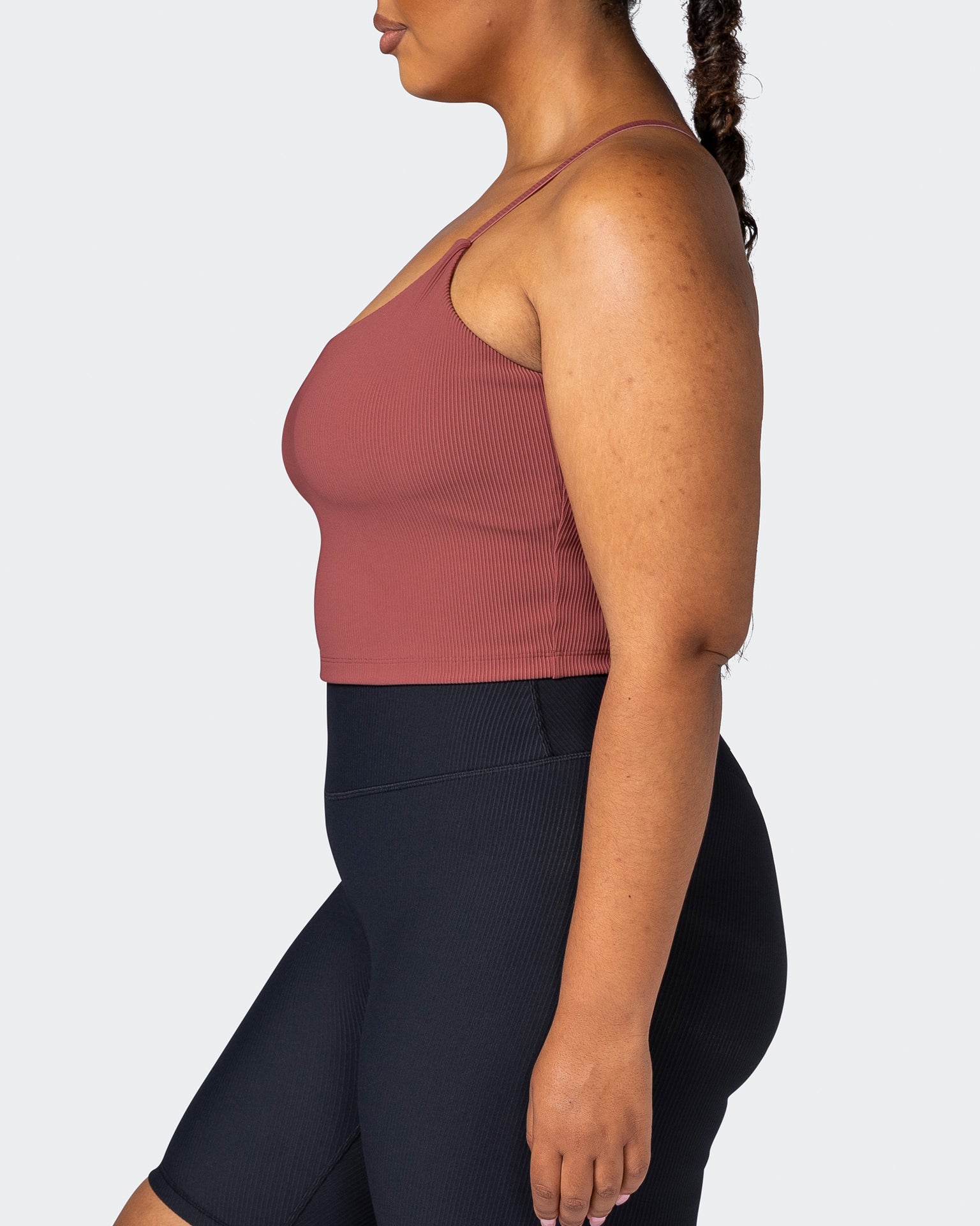 Summertime Rib Cropped Tank - Maple-Singlets & Tanks-XXS-112265MAPLE-XXS-MNAPPRL19503-4-Muscle Nation