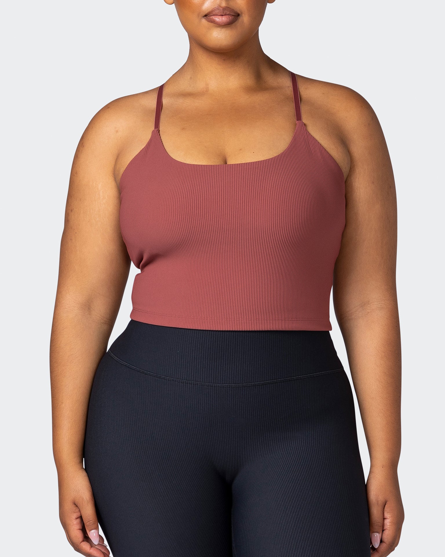 Summertime Rib Cropped Tank - Maple-Singlets & Tanks-XXS-112265MAPLE-XXS-MNAPPRL19503-2-Muscle Nation