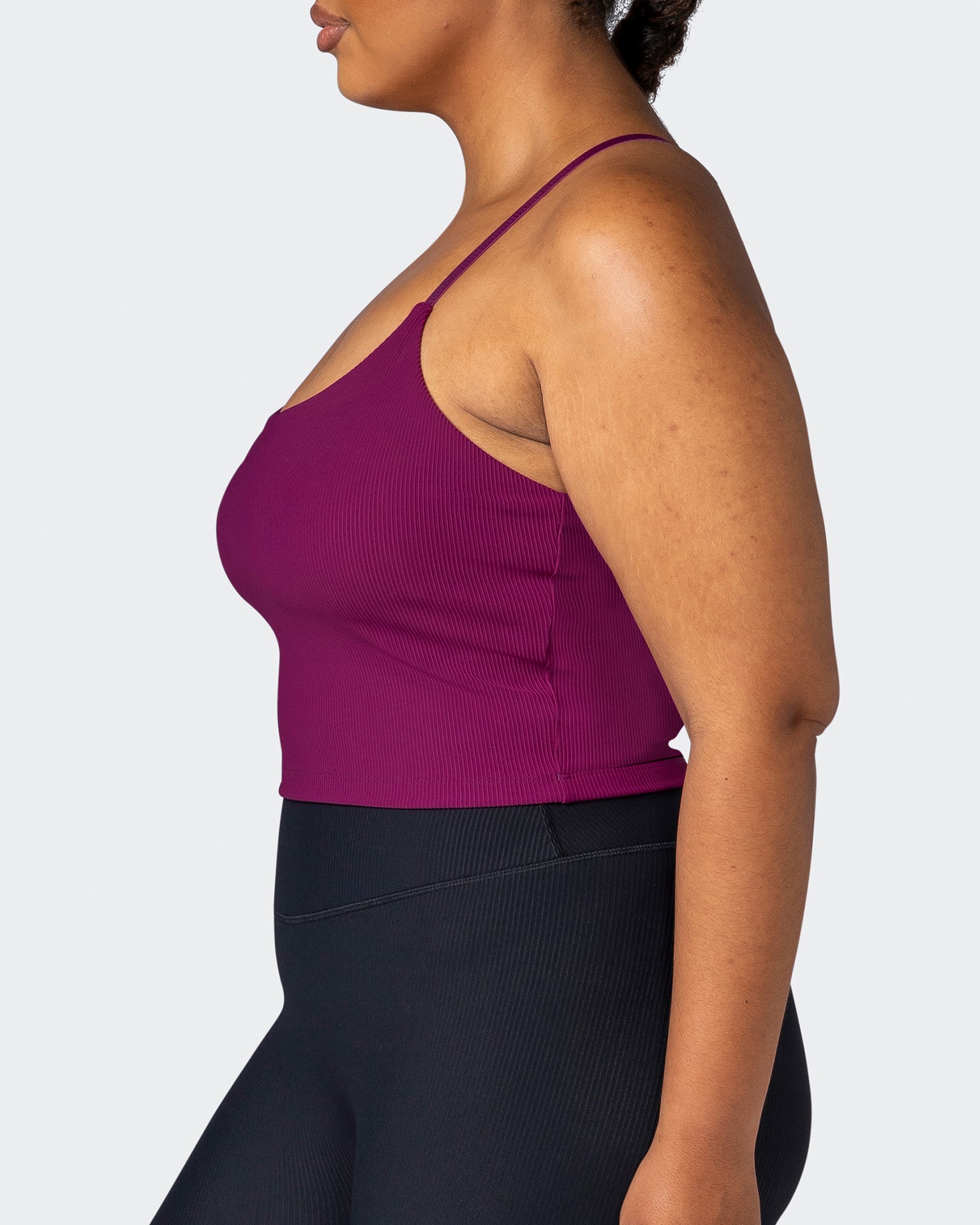 Summertime Rib Cropped Tank - Huckleberry-Singlets & Tanks-XXS-112265HUKBRY-XXS-MNAPPRL19521-4-Muscle Nation