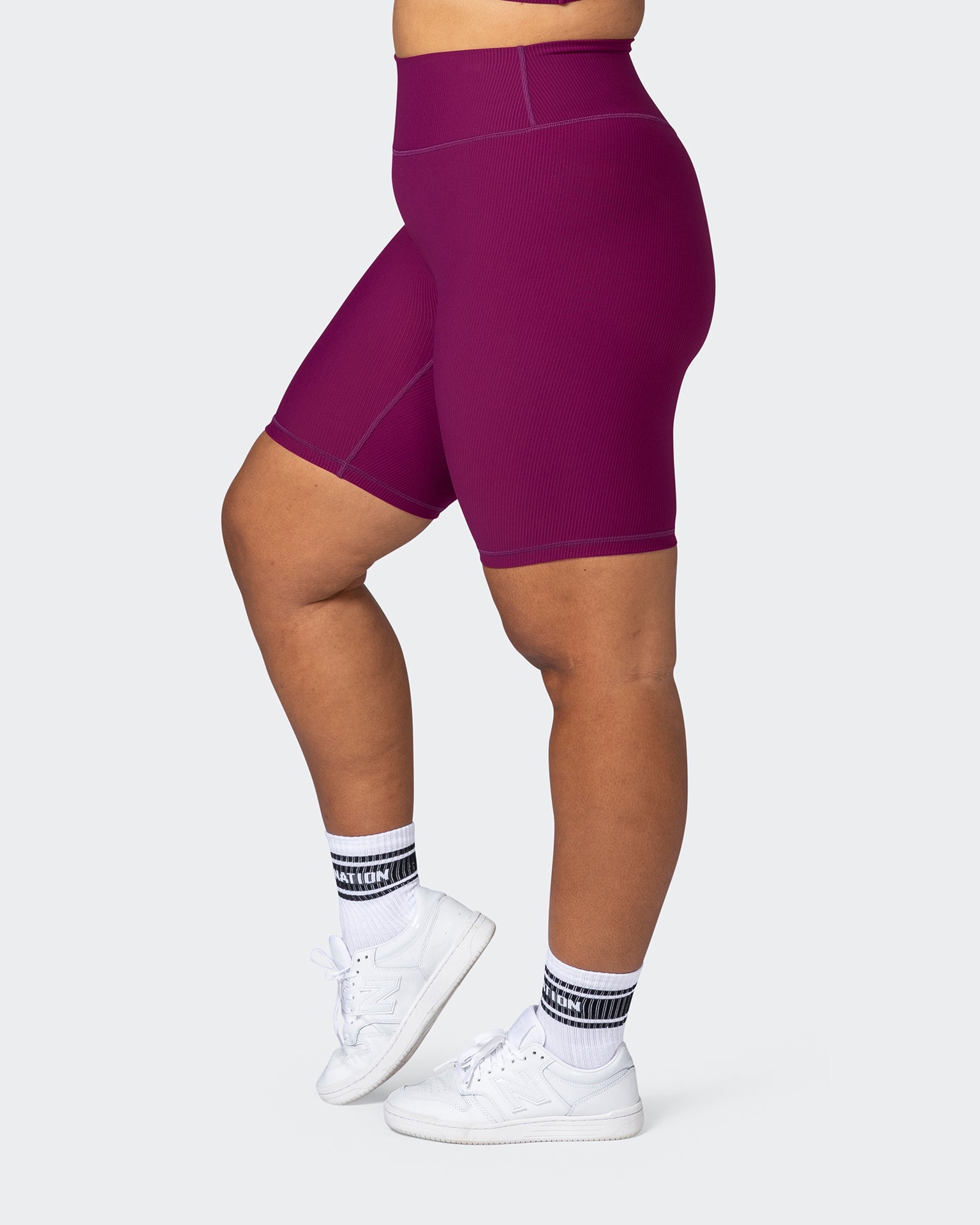 Zero Rise Rib Referee Length Shorts - Huckleberry-Shorts-XXS-112267HUKBRY-XXS-MNAPPRL19611-4-Muscle Nation