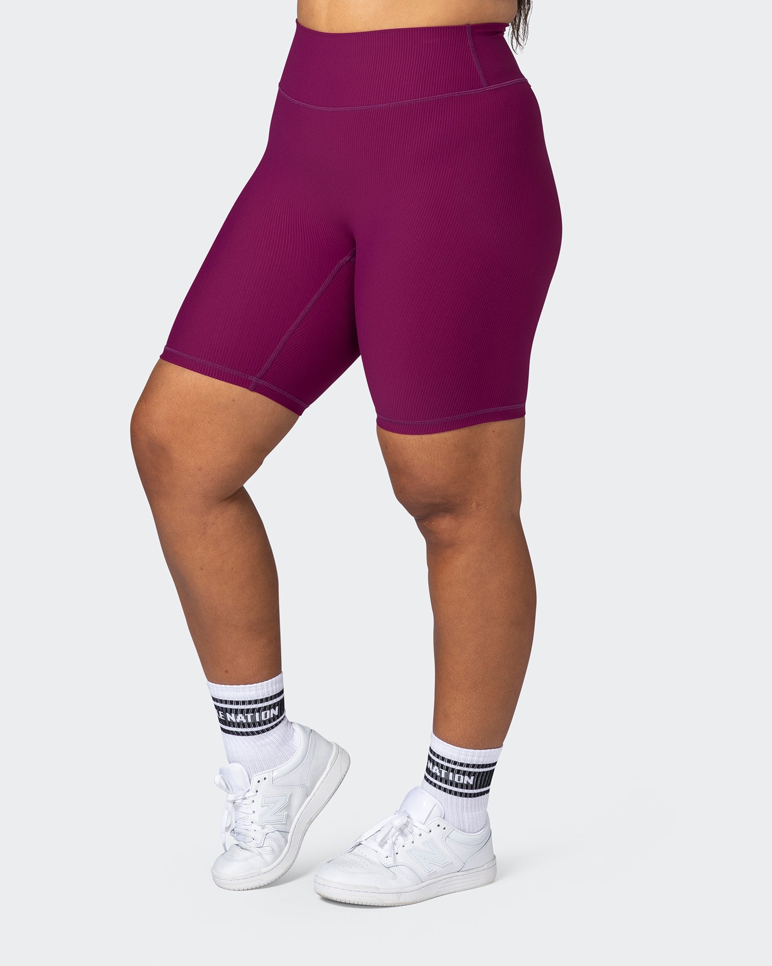 Zero Rise Rib Referee Length Shorts - Huckleberry-Shorts-XXS-112267HUKBRY-XXS-MNAPPRL19611-3-Muscle Nation