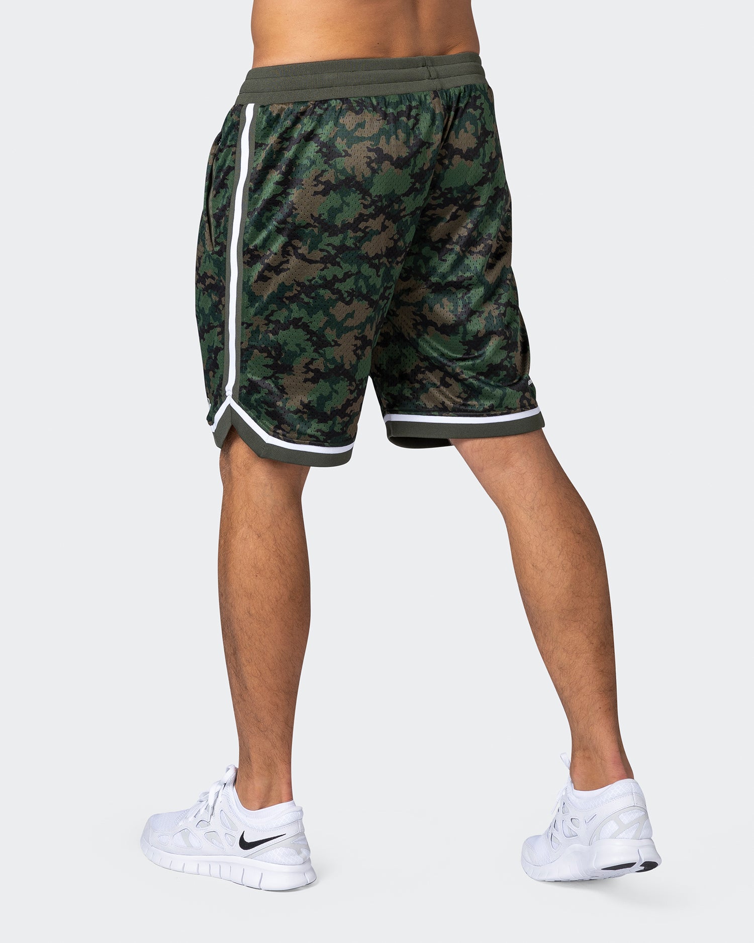 8" Basketball Shorts - Dark Khaki Camo Print