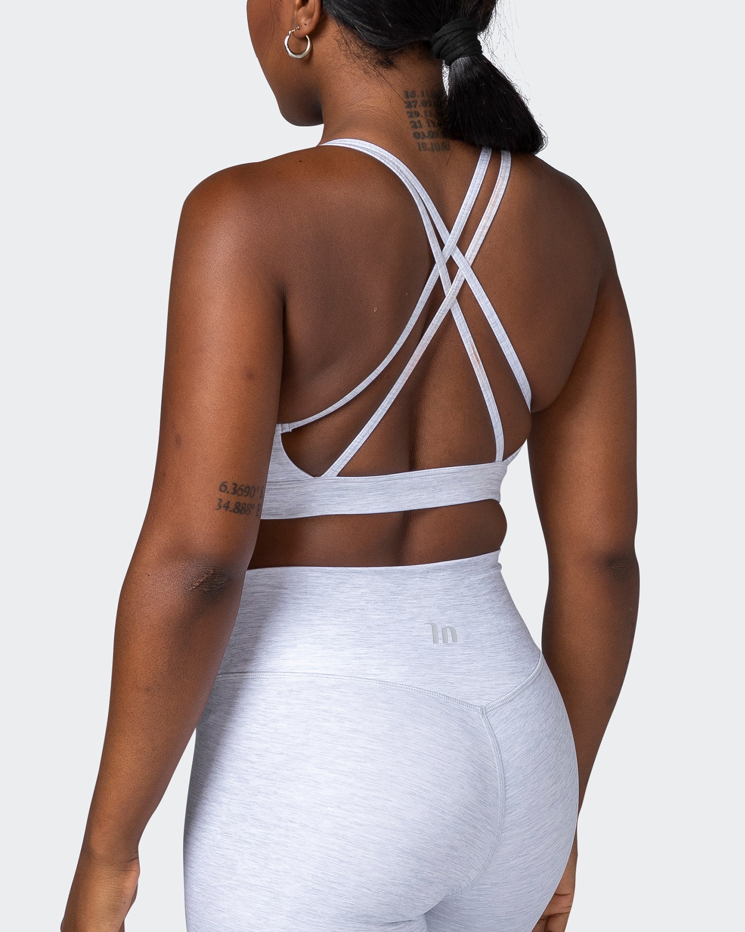 Aim High Bra - White Grey Marl-Sports Bras-XS-112217WHTGMRL-XS-MNAPPRL18995-5-Muscle Nation