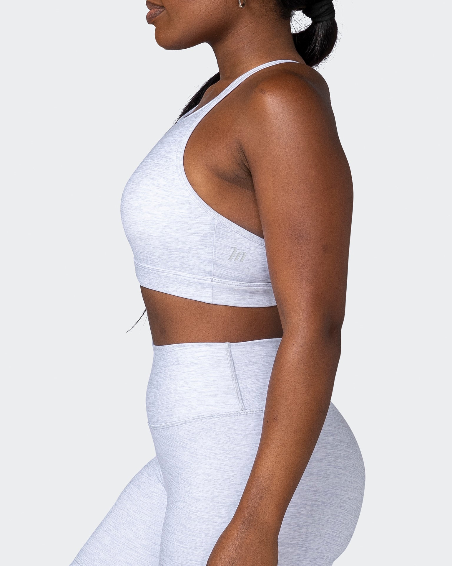Aim High Bra - White Grey Marl-Sports Bras-XS-112217WHTGMRL-XS-MNAPPRL18995-4-Muscle Nation