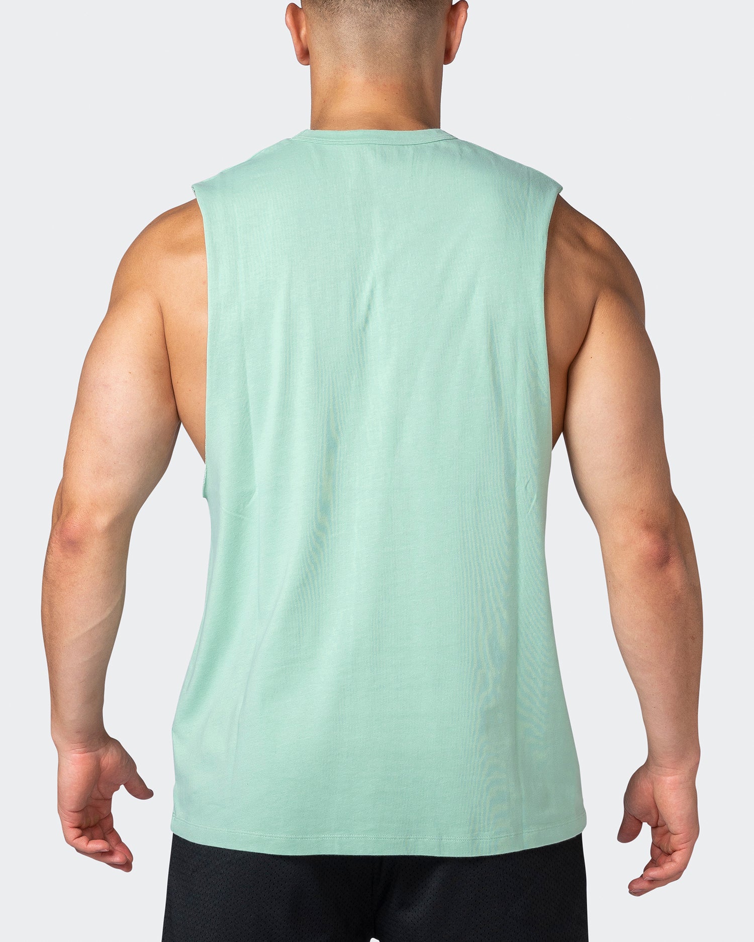 Ease Drop Arm Heavy Vintage Tank - Washed Pastel Green