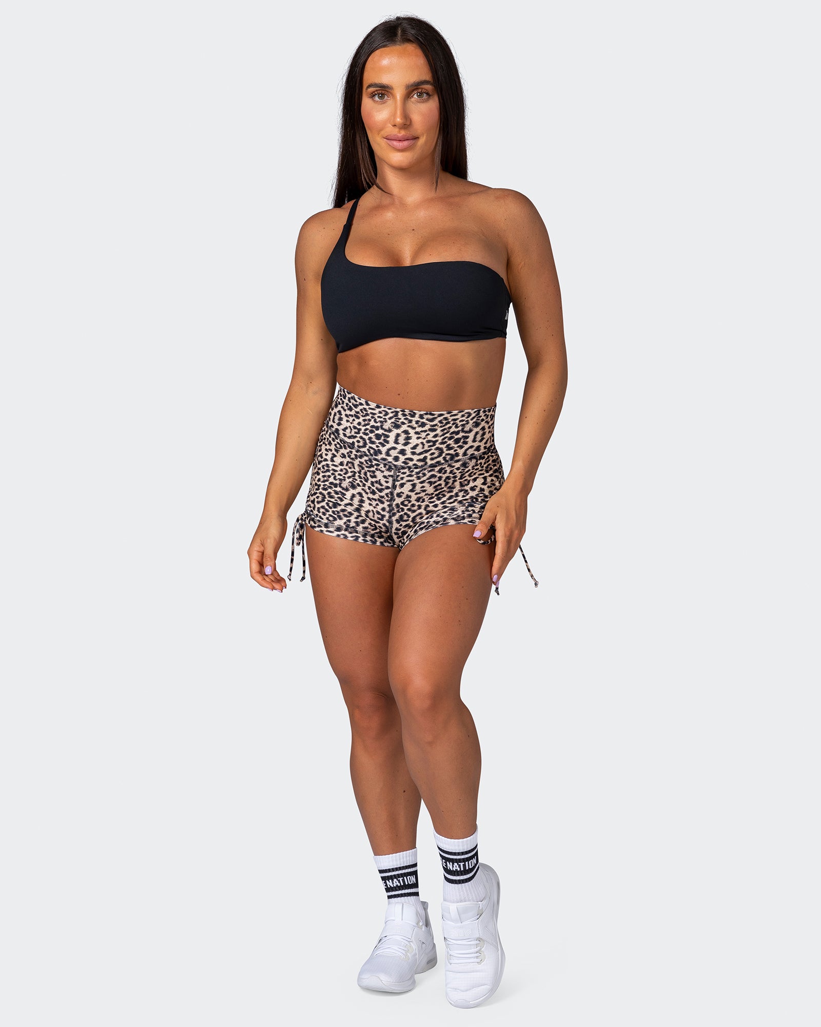 Black tie best sale up shorts