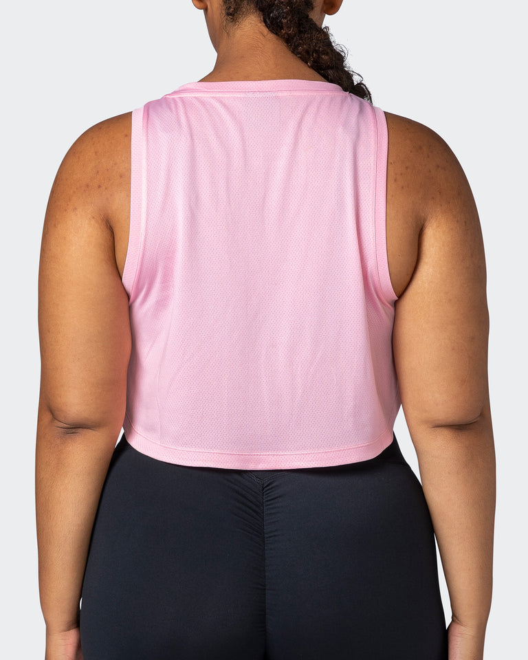 Limitless Cropped Training Tank - Strawberry Pink