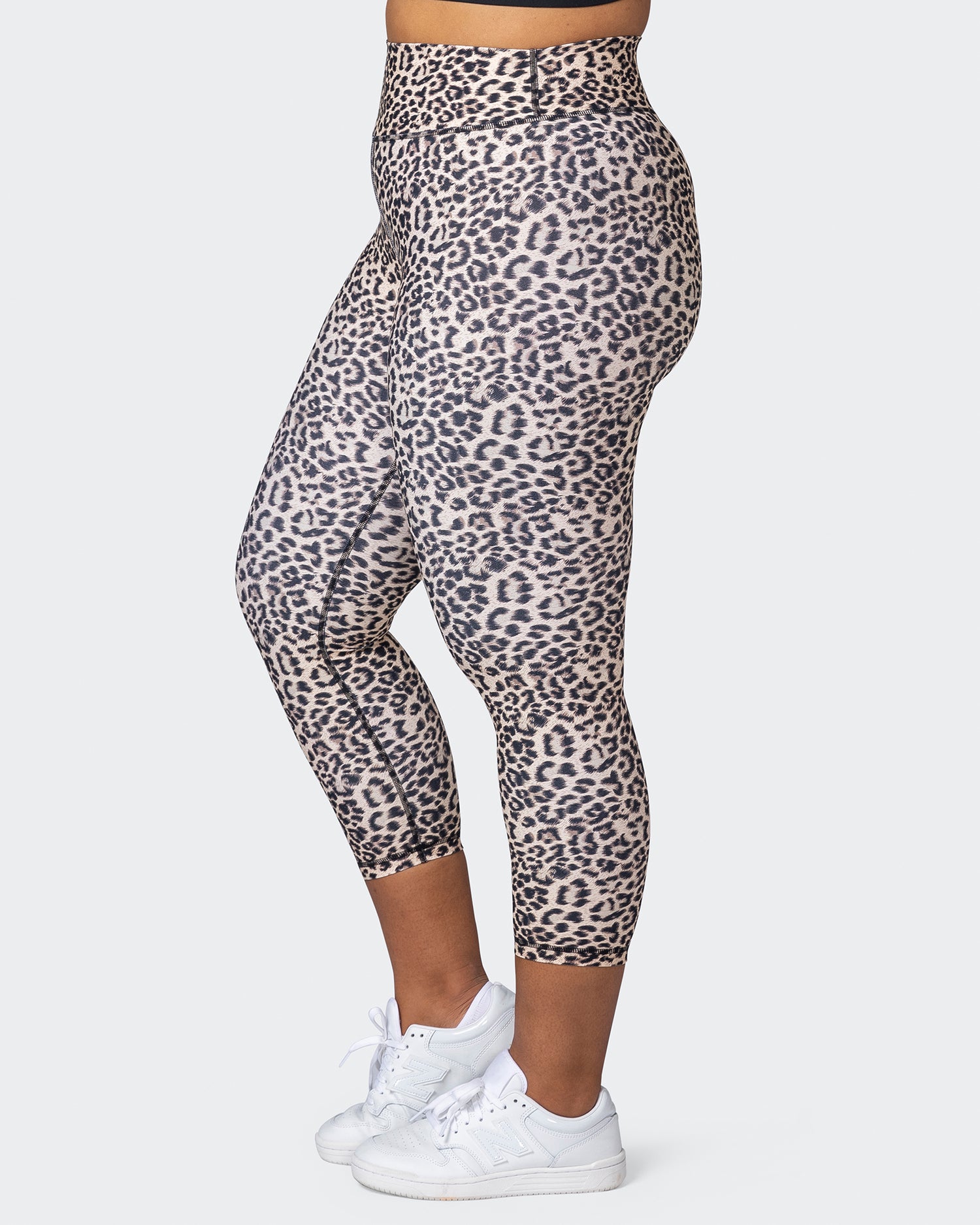 Signature Scrunch 7/8 Leggings - Yellow Leopard - Muscle Nation