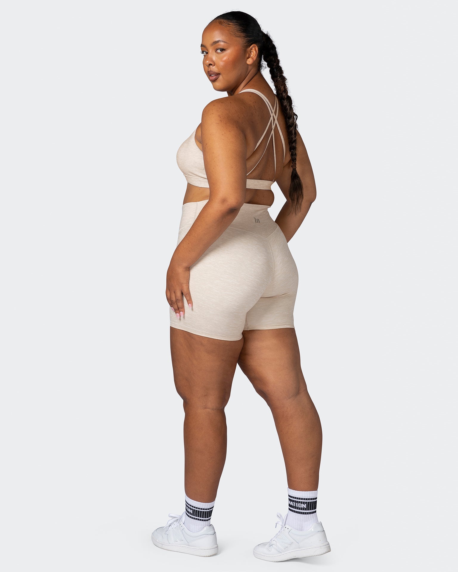 Aim High Bra - Almond Marl-Sports Bras-XS-112217ALMDMAR-XS-MNAPPRL19011-7-Muscle Nation