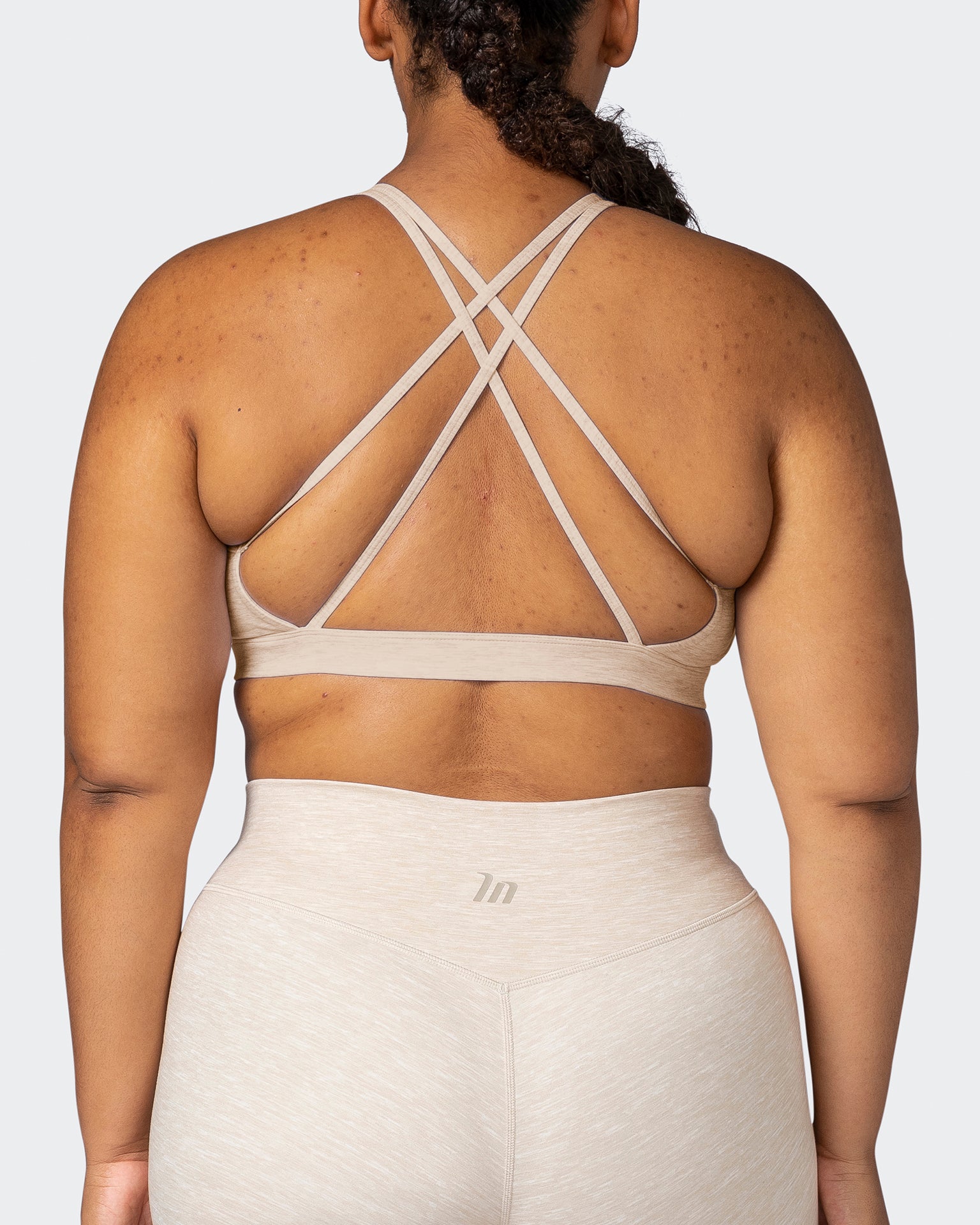 Aim High Bra - Almond Marl-Sports Bras-XS-112217ALMDMAR-XS-MNAPPRL19011-6-Muscle Nation