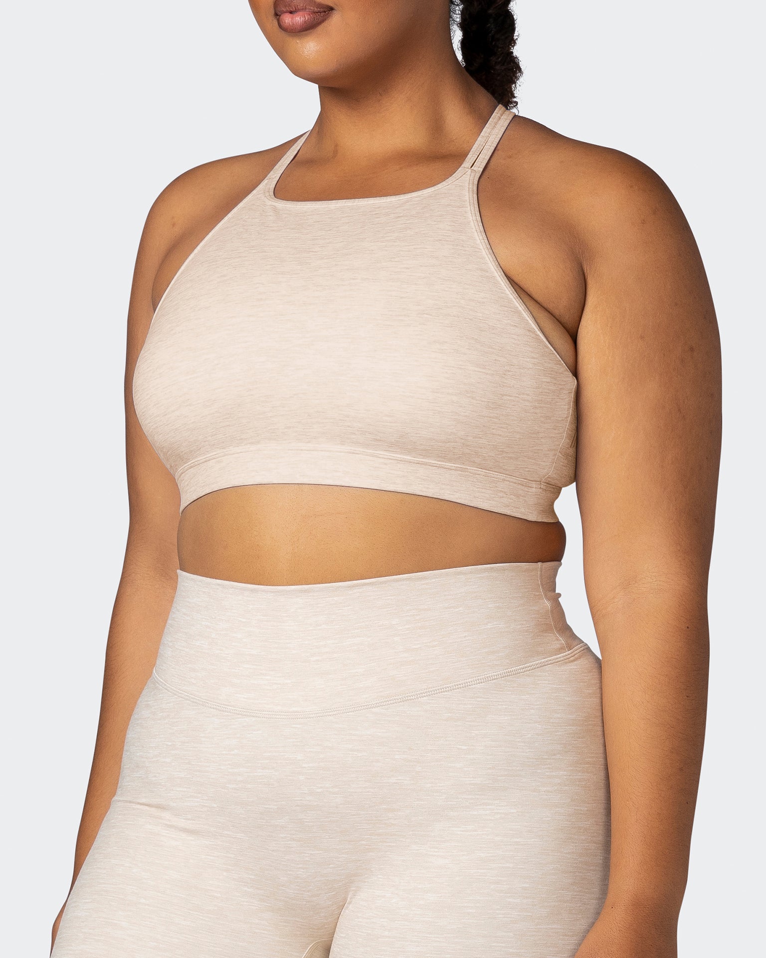 Aim High Bra - Almond Marl-Sports Bras-XS-112217ALMDMAR-XS-MNAPPRL19011-3-Muscle Nation