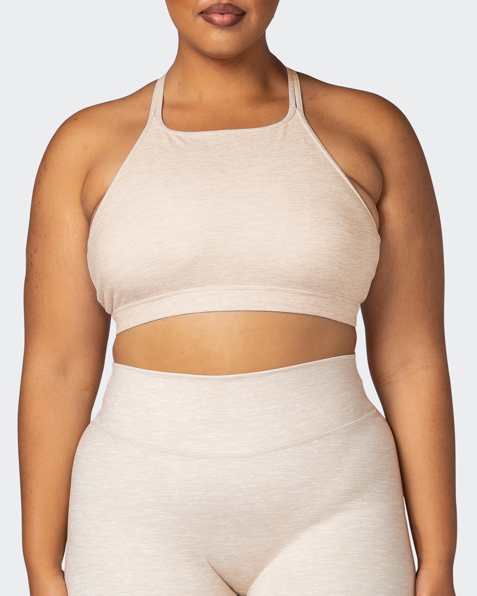 Aim High Bra - Almond Marl-Sports Bras-XS-112217ALMDMAR-XS-MNAPPRL19011-2-Muscle Nation